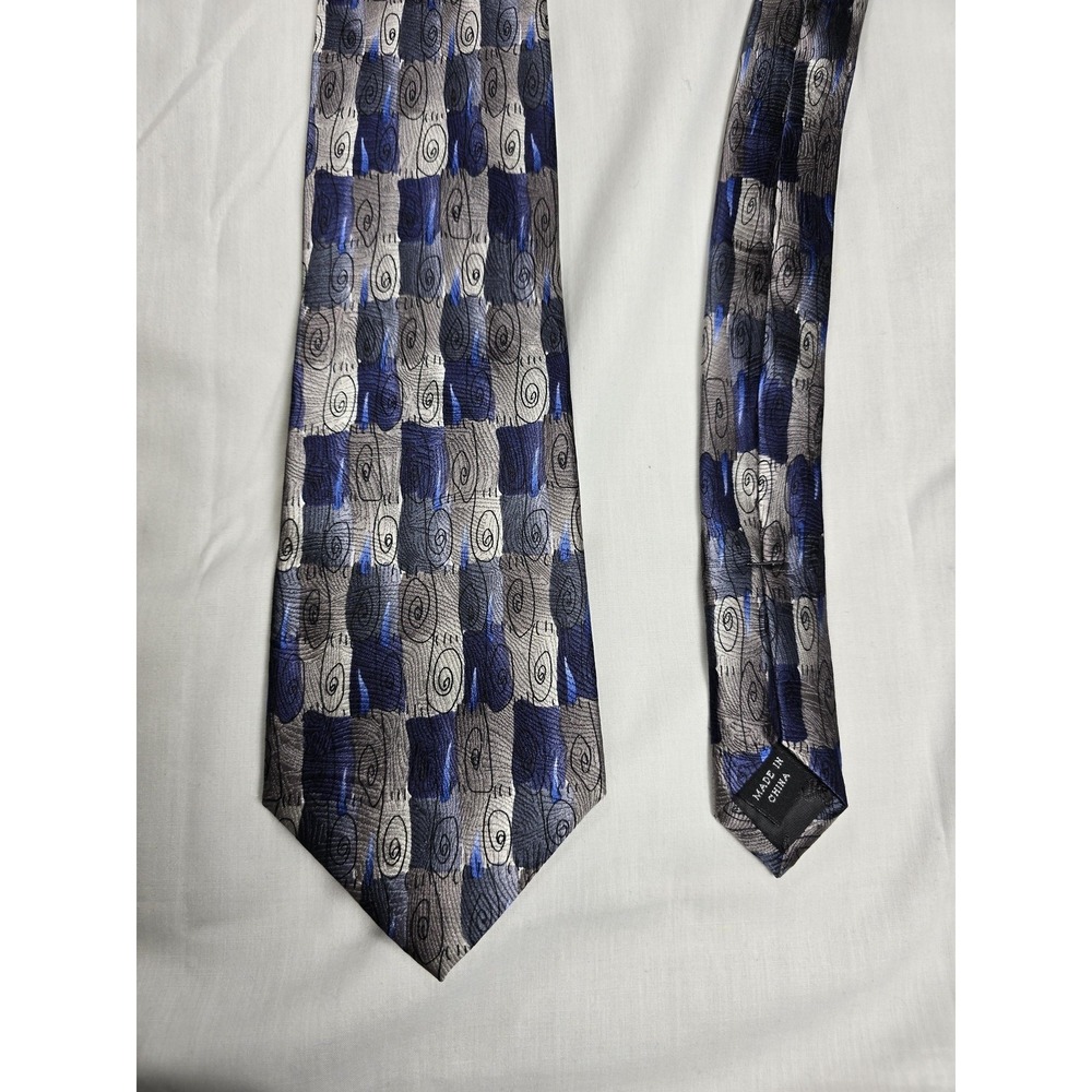 Jerry Garcia Tie 100% Silk Blue‎ Gray Twittering Machine Collection 52 Mens